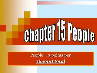 People = 3 points per 36point total