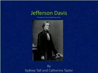 Jefferson Davis President of the Confederate States