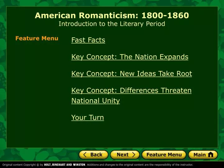 american romanticism 1800 1860 introduction to the literary period