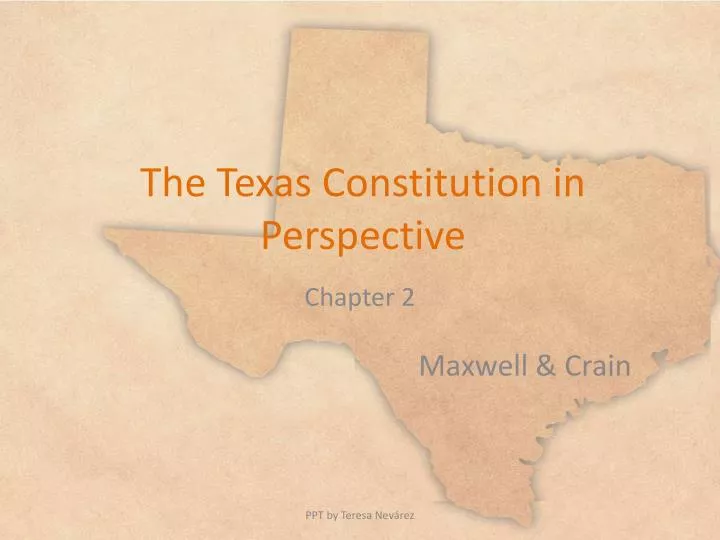 the texas constitution in perspective