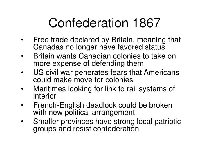 confederation 1867