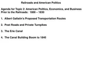 Railroads and American Politics