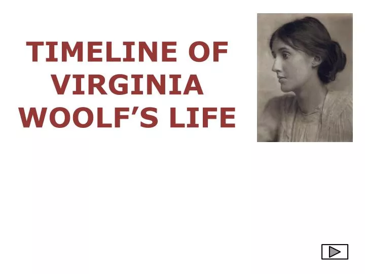 timeline of virginia woolf s life
