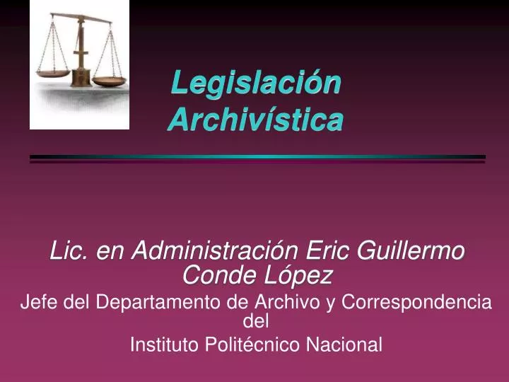 legislaci n archiv stica