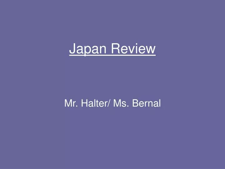 japan review