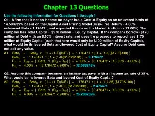 Chapter 13 Questions