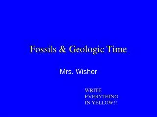 Fossils &amp; Geologic Time