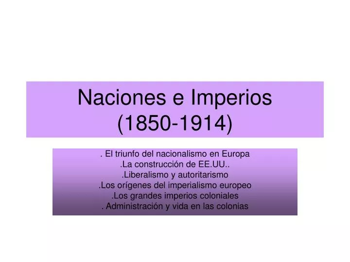 naciones e imperios 1850 1914