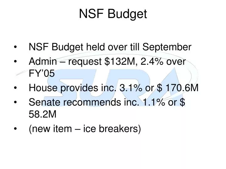 nsf budget