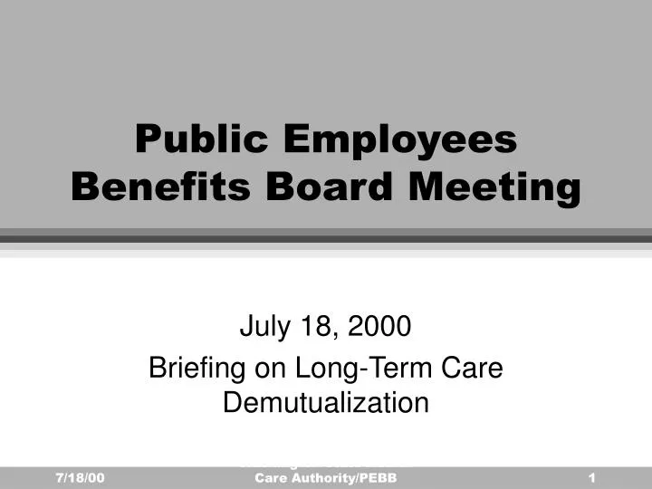 public employees benefits board meeting
