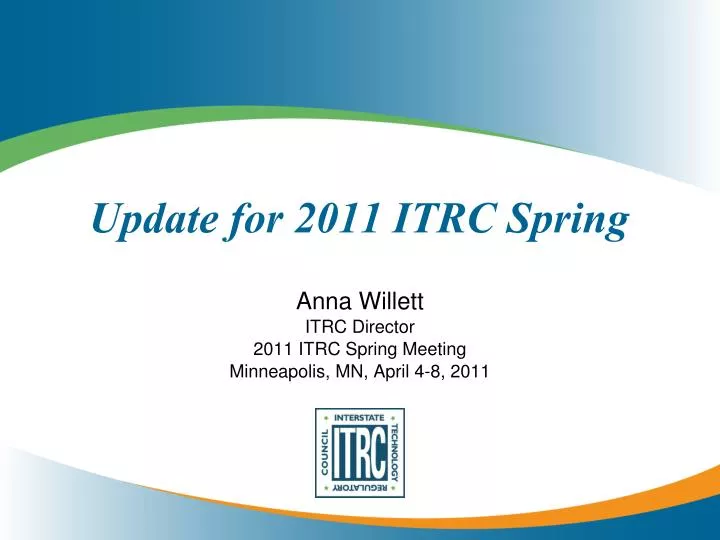 update for 2011 itrc spring