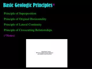 Basic Geologic Principles *