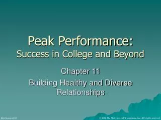 Peak Performance: Success in College and Beyond