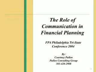 The Role of Communication in Financial Planning