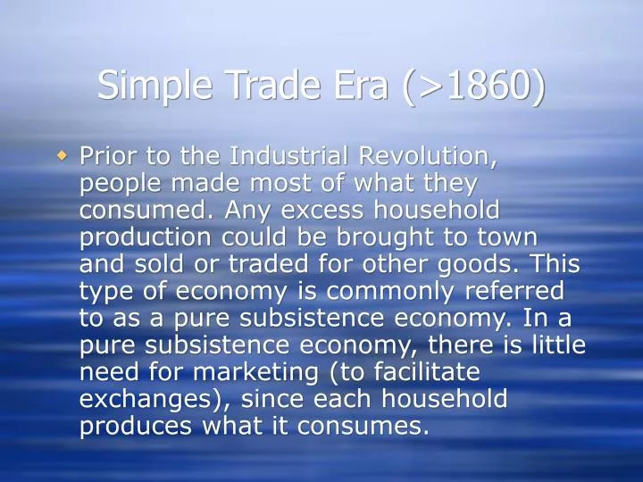 simple trade era 1860