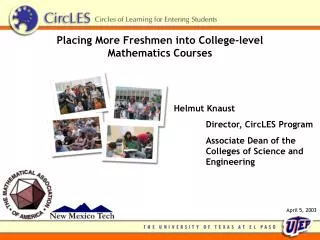Placing More Freshmen into College-level Mathematics Courses
