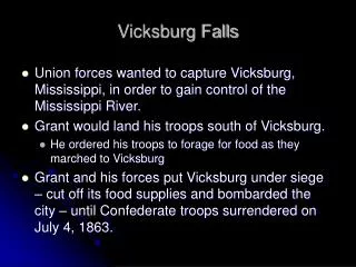Vicksburg Falls