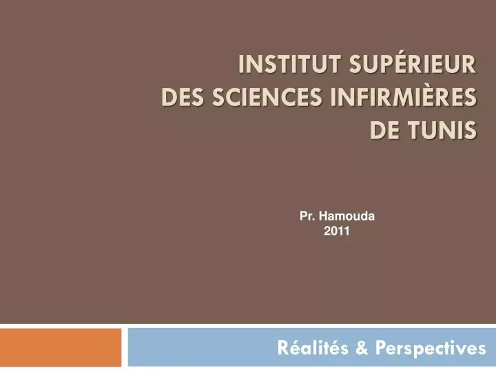 institut sup rieur des sciences infirmi res de tunis