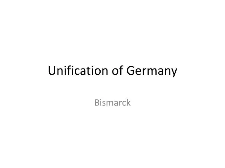 unification of germany