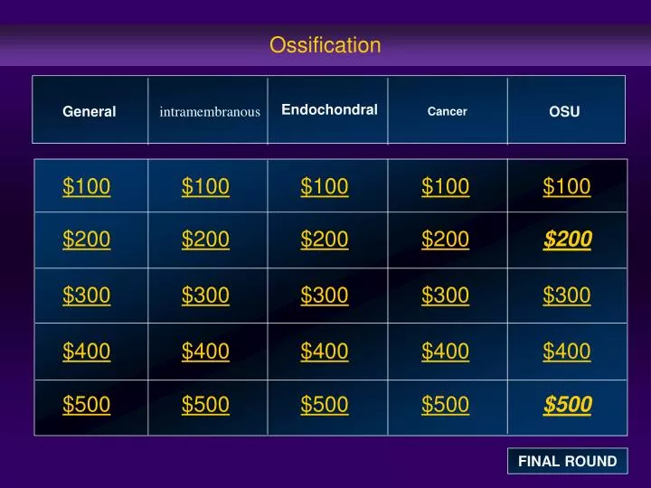 ossification