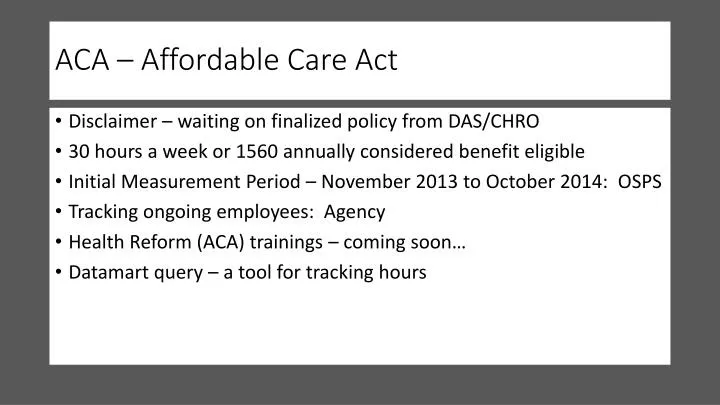 aca affordable care act