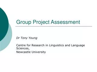 Group Project Assessment