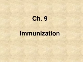 ch 9 immunization