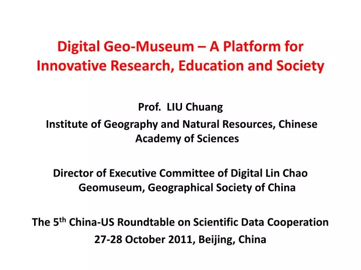 digital geo museum a platform for innovative research education and society