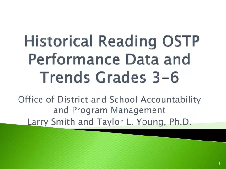 historical reading ostp performance data and trends grades 3 6