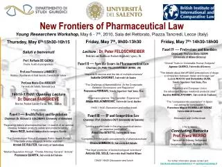 New Frontiers of Pharmaceutical Law