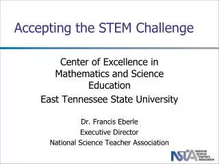 Accepting the STEM Challenge