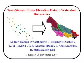 TerraStream: From Elevation Data to Watershed Hierarchies