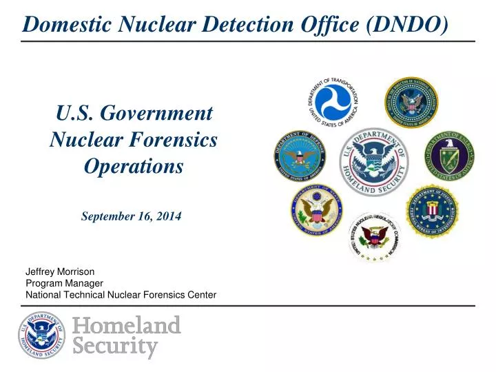 u s government nuclear forensics operations