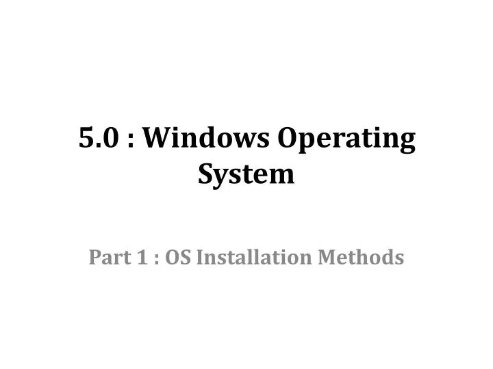 5 0 windows operating system