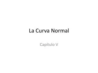 la curva normal