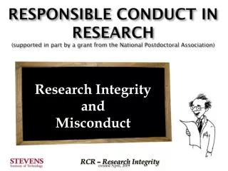Research Integrity and Misconduct