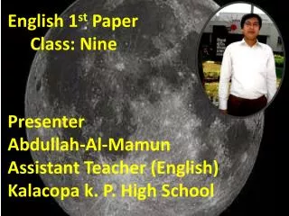 English 1 st Paper Class: Nine