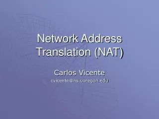 network address translation nat