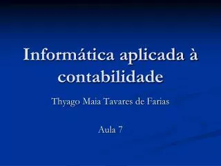 inform tica aplicada contabilidade