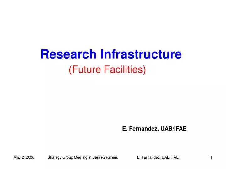research infrastructure