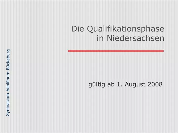 die qualifikationsphase in niedersachsen