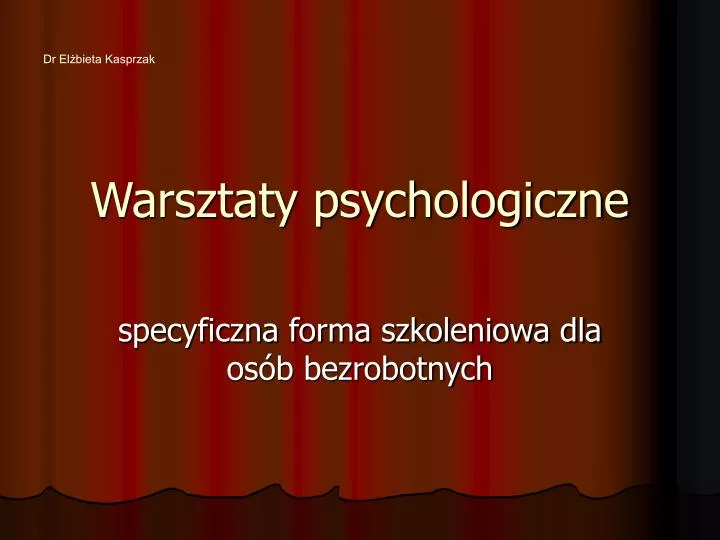 warsztaty psychologiczne