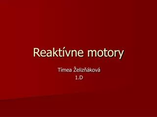 reakt vne motory
