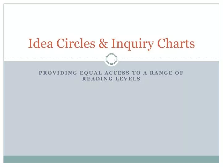 idea circles inquiry charts