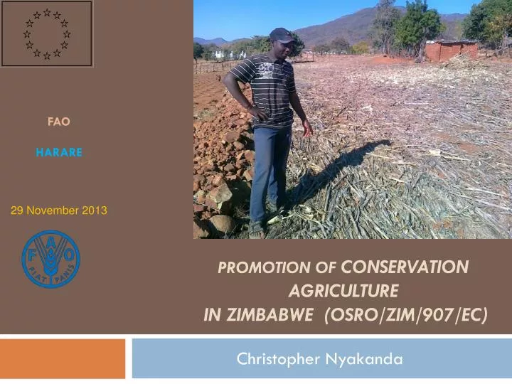 promotion of conservation agriculture in zimbabwe osro zim 907 ec