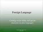 Foreign Language - slide 1