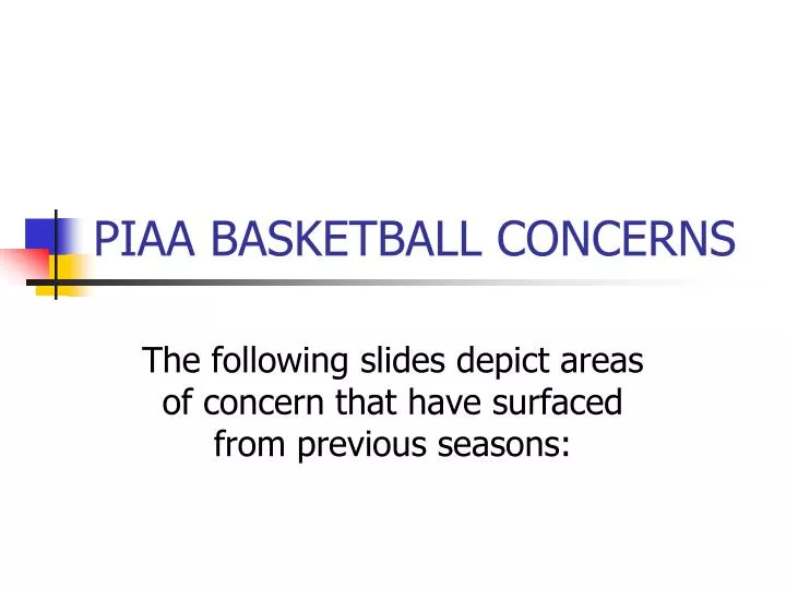 piaa basketball concerns