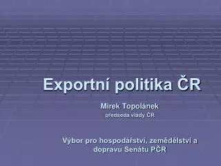 exportn politika r