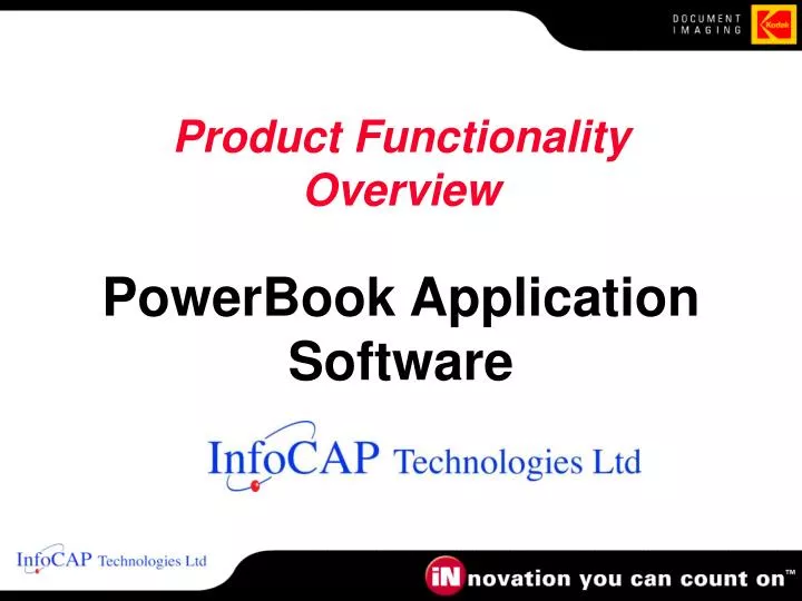 product functionality overview powerbook application software