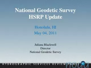 National Geodetic Survey HSRP Update